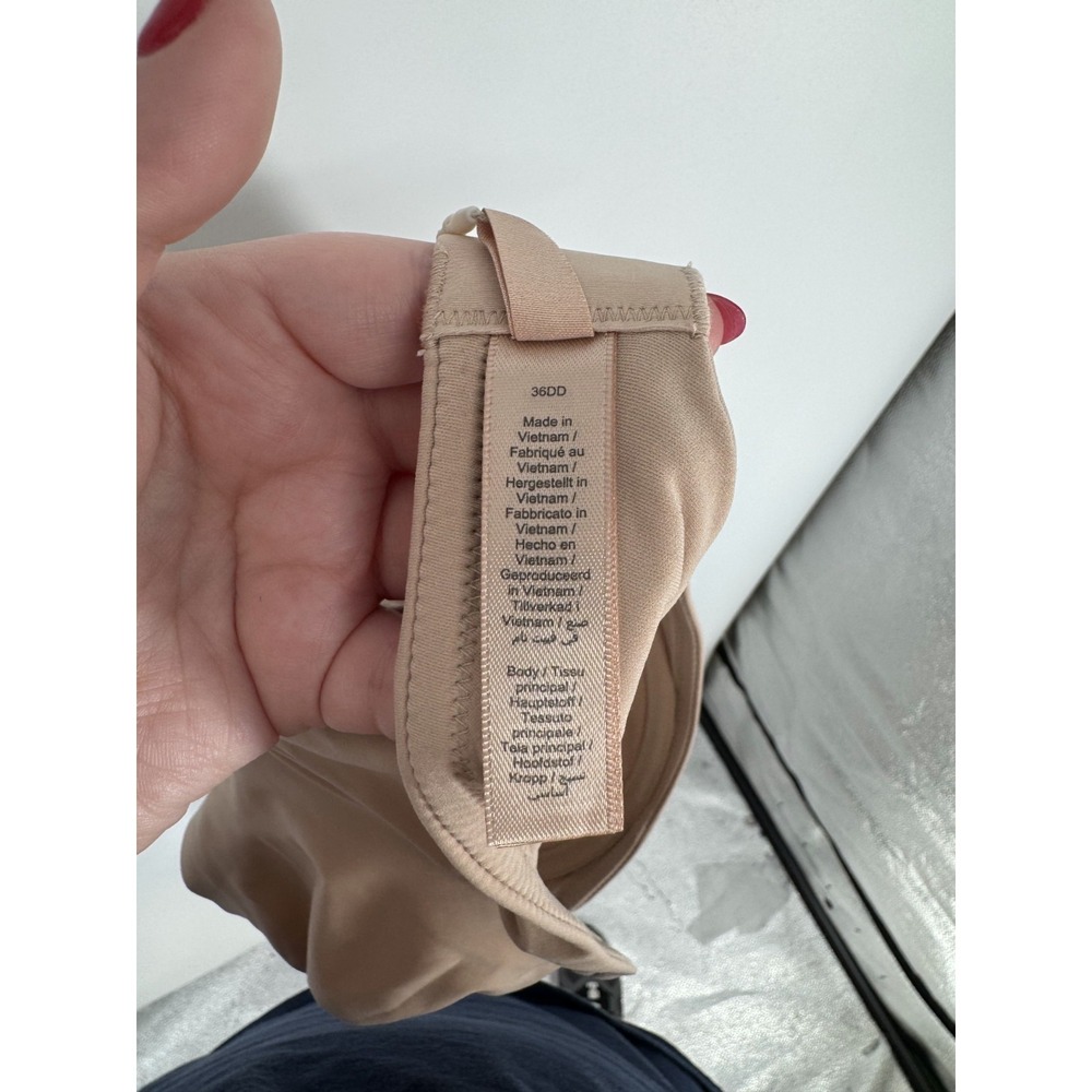 SKIMS Fits Everybody Unlined Demi Bra Womens Size 36DD Mica Tan Beige Underwired - Picture 4 of 6